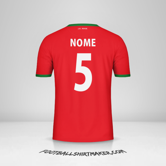 Camisola Irã 2014 Alternativa -  nome - 5