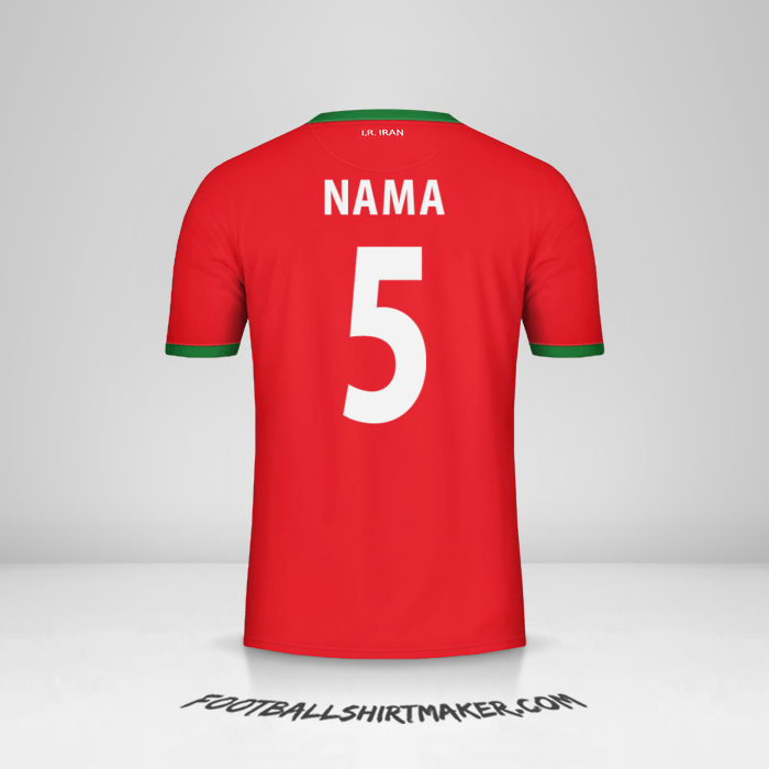 Jersey Iran 2014 Alternatif -  nama - 5