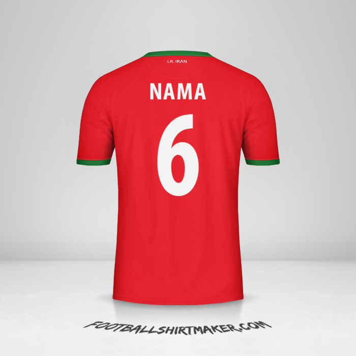 Jersey Iran 2014 Alternatif -  nama - 6