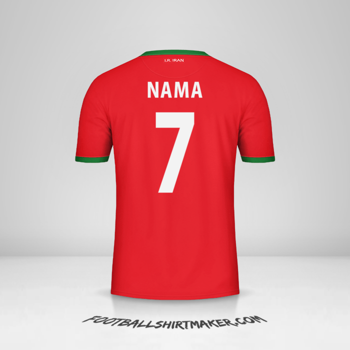 Jersey Iran 2014 Alternatif -  nama - 7