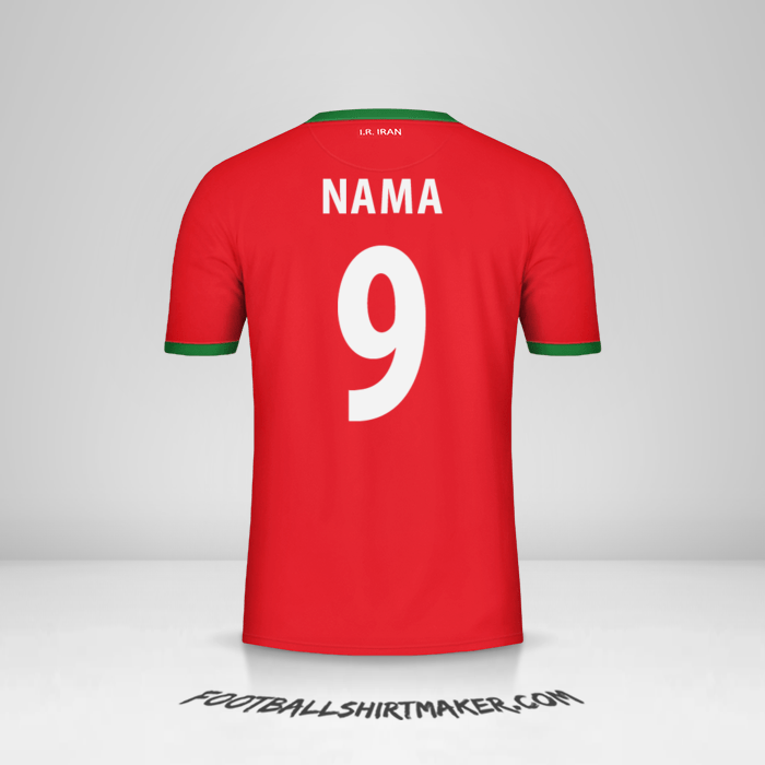 Jersey Iran 2014 Alternatif -  nama - 9