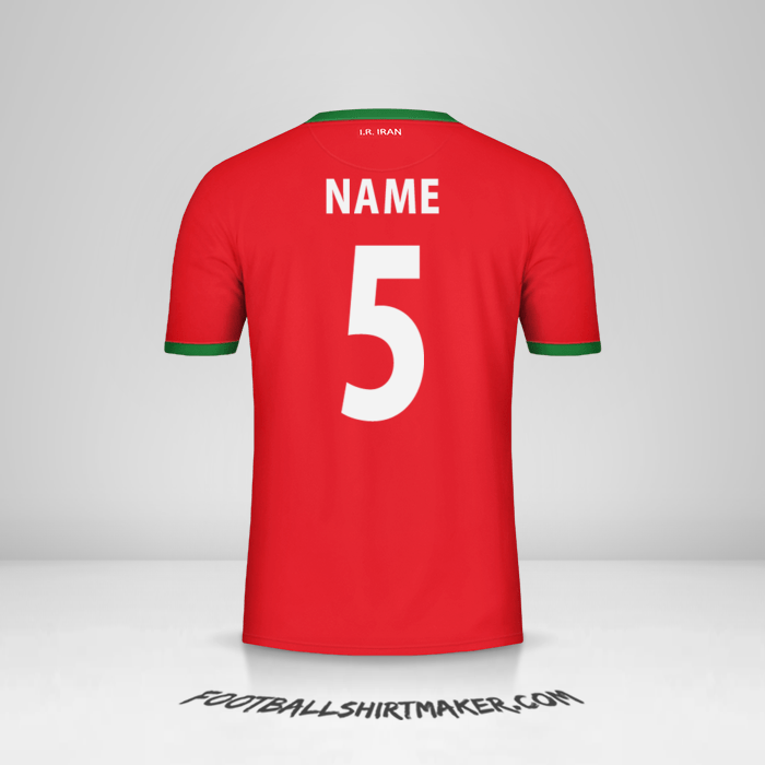 Shirt Iran 2014 Away -  name - 5