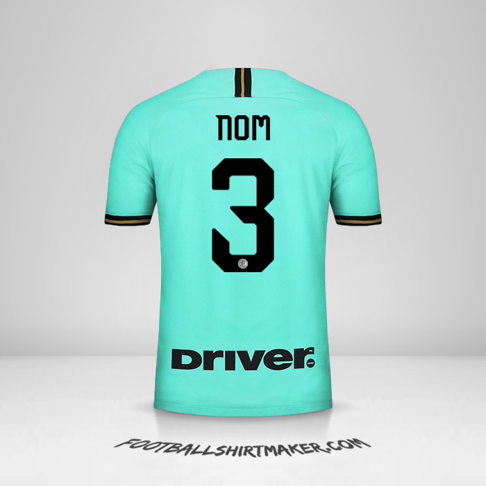 Maillot Inter 2019/20 Extérieur -  nom - 3