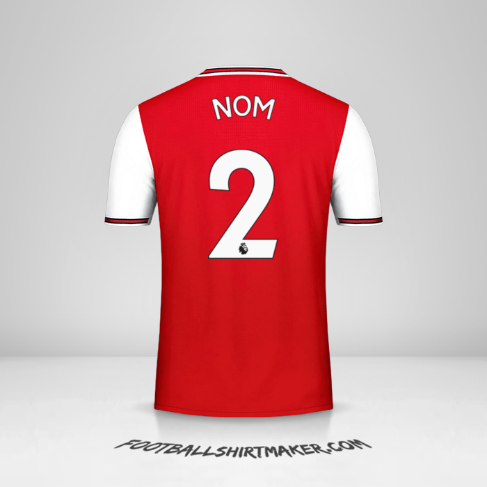 Maillot Arsenal 2019/20 -  nom - 2
