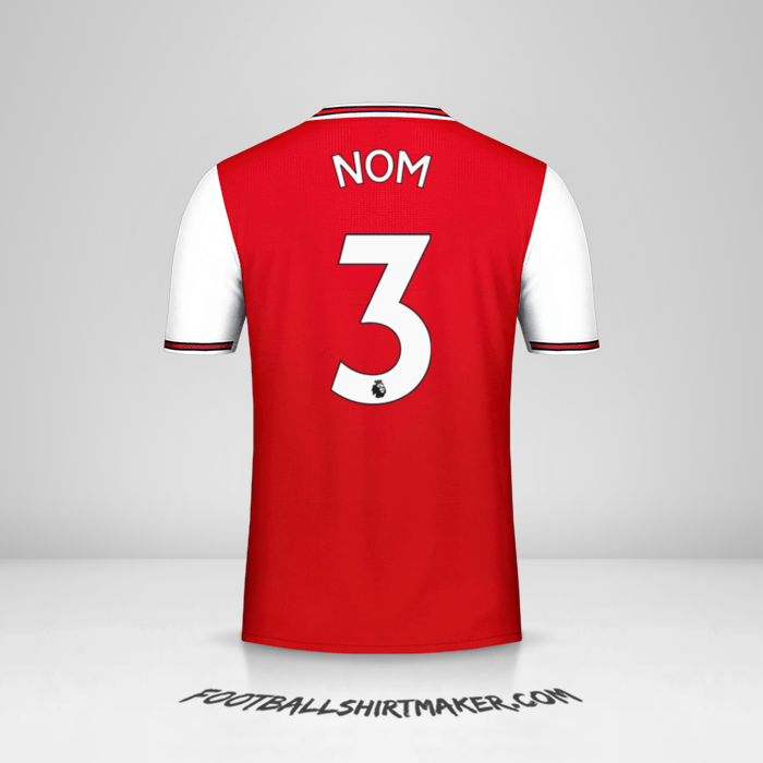 Maillot Arsenal 2019/20 -  nom - 3
