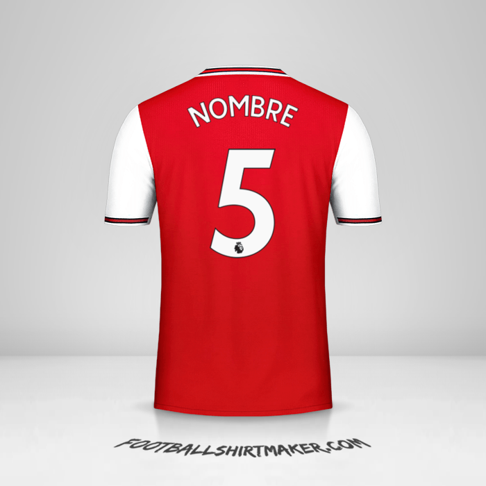 Camiseta Arsenal 2019/20 -  nombre - 5