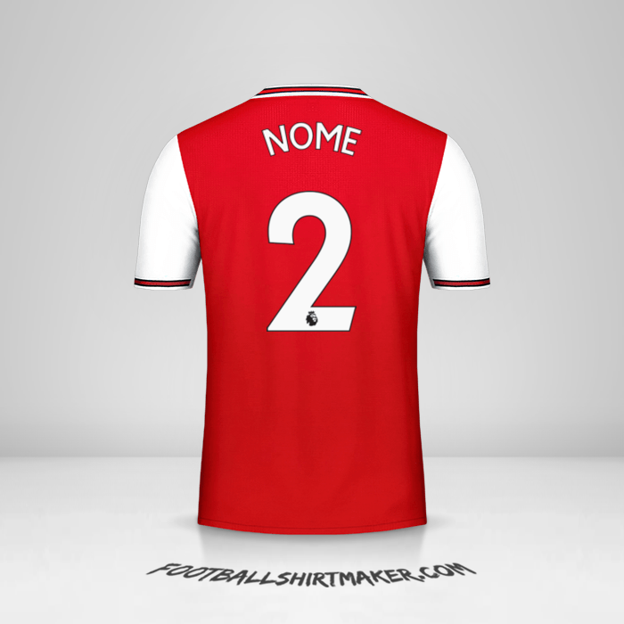 Camisola Arsenal 2019/20 -  nome - 2