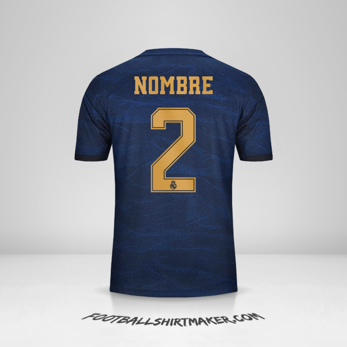 Jersey Real Madrid CF Cup 2019/20 Visita -  nombre - 2