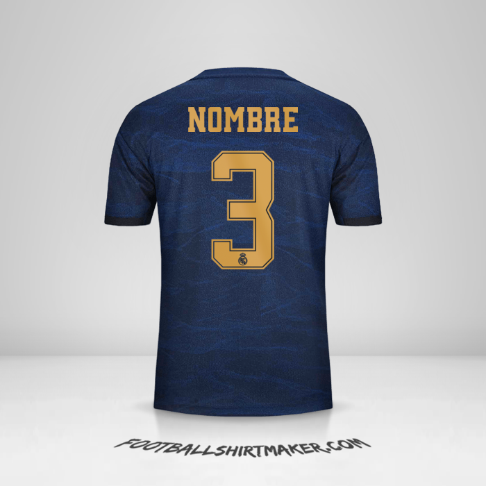 Jersey Real Madrid CF Cup 2019/20 Visita -  nombre - 3