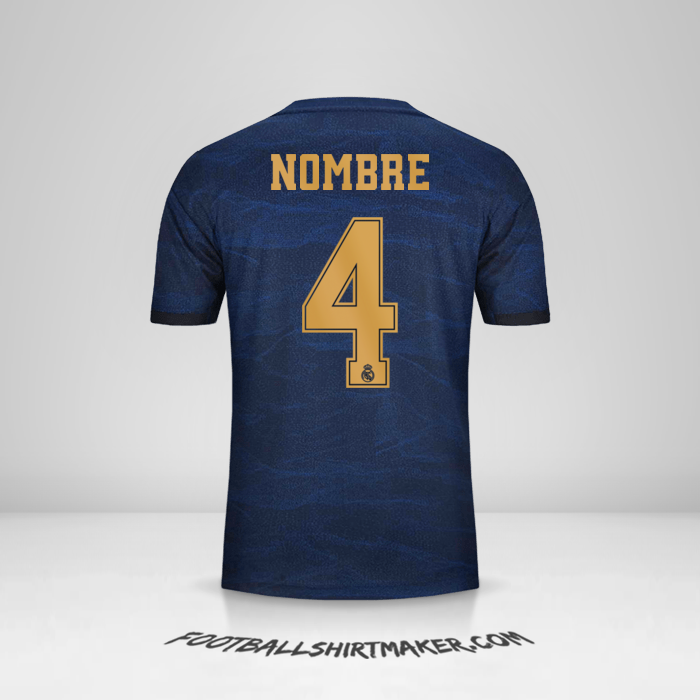 Jersey Real Madrid CF Cup 2019/20 Visita -  nombre - 4