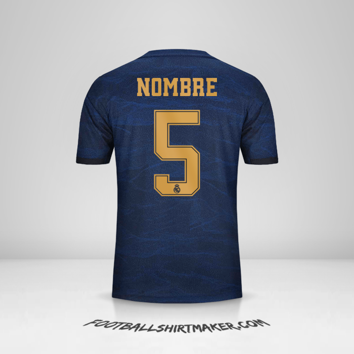 Jersey Real Madrid CF Cup 2019/20 Visita -  nombre - 5