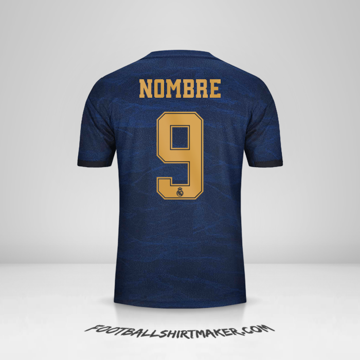 Jersey Real Madrid CF Cup 2019/20 Visita -  nombre - 9