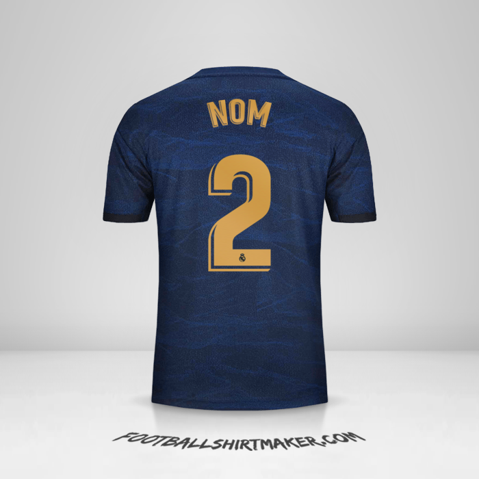 Maillot Real Madrid CF 2019/20 Extérieur -  nom - 2