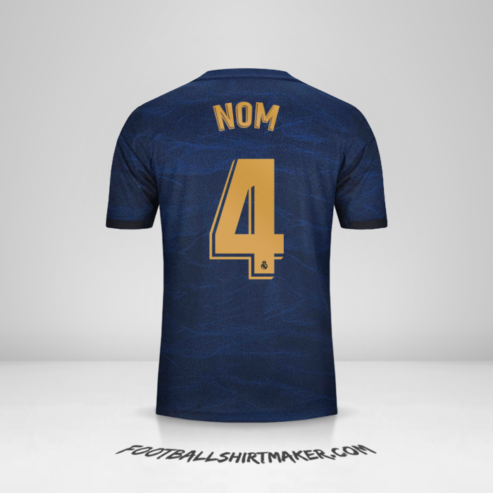 Maillot Real Madrid CF 2019/20 Extérieur -  nom - 4