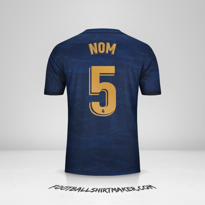 Maillot Real Madrid CF 2019/20 Extérieur -  nom - 5