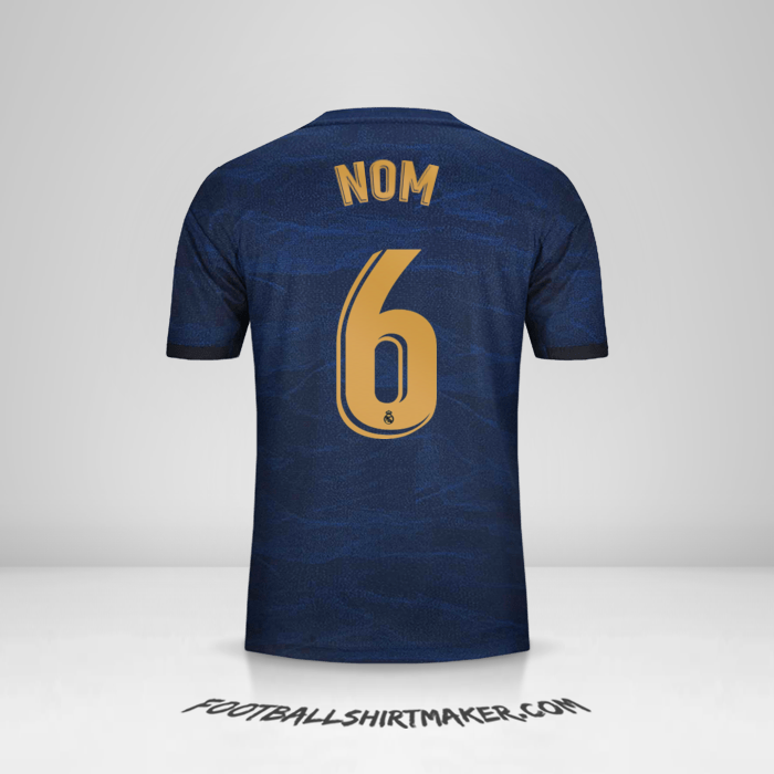 Maillot Real Madrid CF 2019/20 Extérieur -  nom - 6