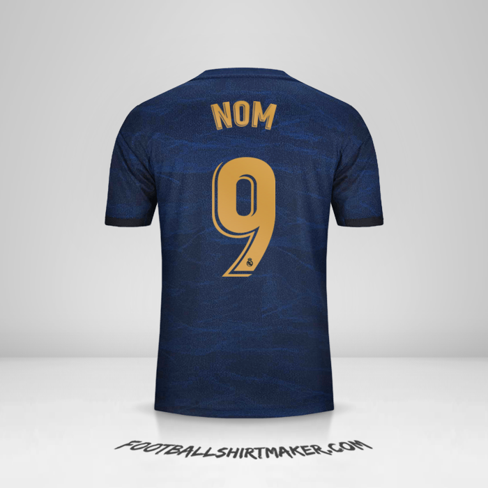 Maillot Real Madrid CF 2019/20 Extérieur -  nom - 9