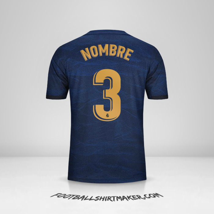 Jersey Real Madrid CF 2019/20 Visita -  nombre - 3