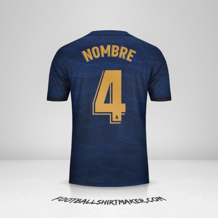 Jersey Real Madrid CF 2019/20 Visita -  nombre - 4
