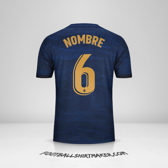 Jersey Real Madrid CF 2019/20 Visita -  nombre - 6