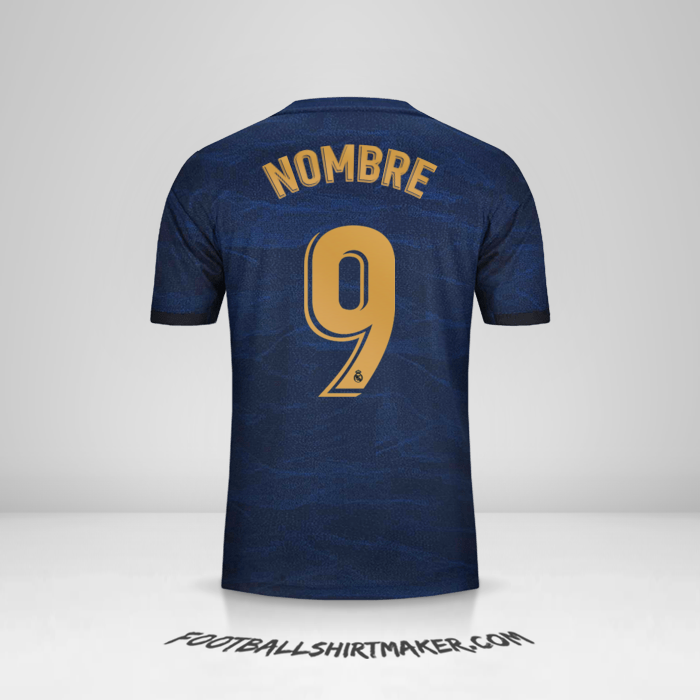 Jersey Real Madrid CF 2019/20 Visita -  nombre - 9
