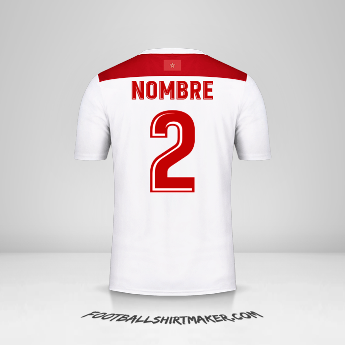 Jersey Marruecos AFCON 2019 Visita -  nombre - 2