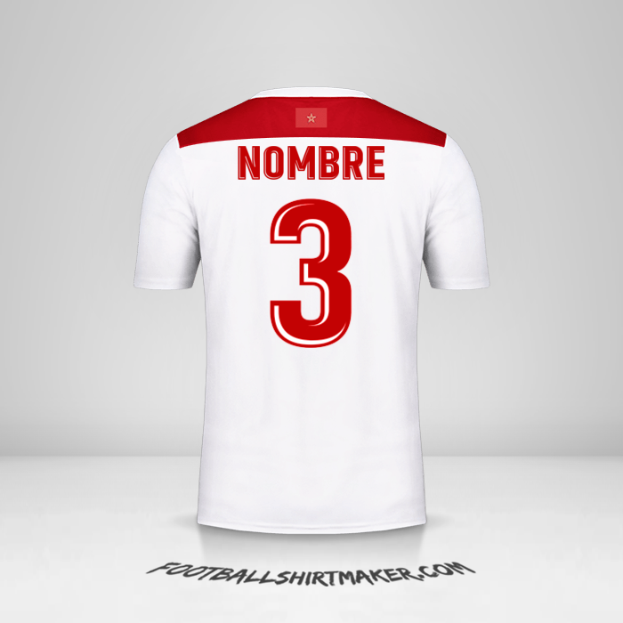 Jersey Marruecos AFCON 2019 Visita -  nombre - 3
