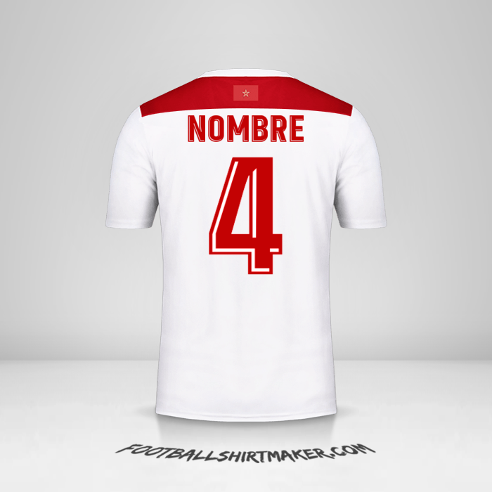 Jersey Marruecos AFCON 2019 Visita -  nombre - 4