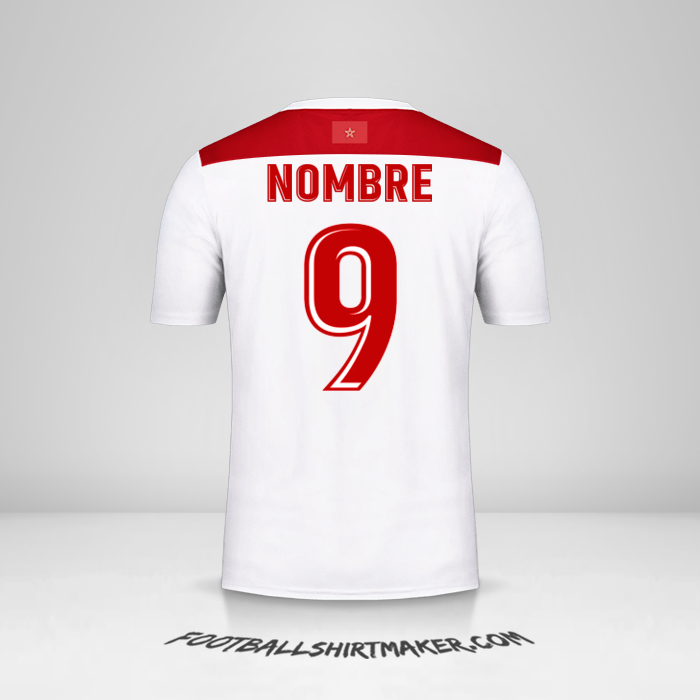 Jersey Marruecos AFCON 2019 Visita -  nombre - 9