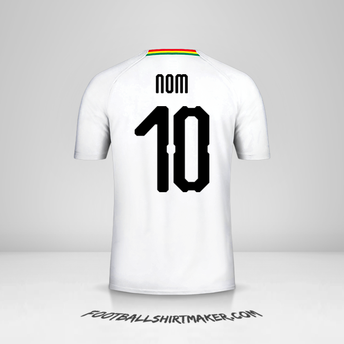 Maillot Ghana 2018/19 Extérieur -  nom - 10