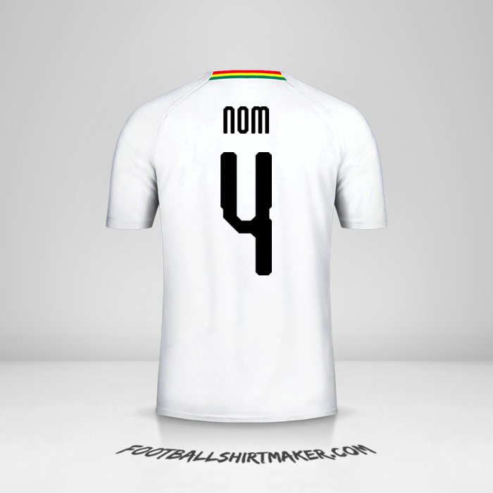 Maillot Ghana 2018/19 Extérieur -  nom - 4