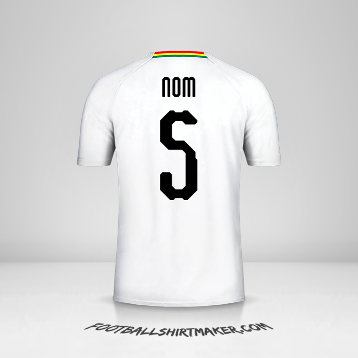 Maillot Ghana 2018/19 Extérieur -  nom - 5