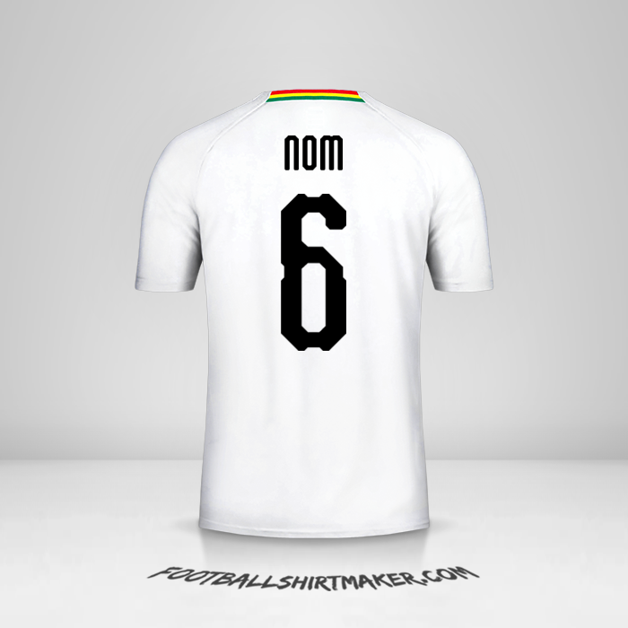 Maillot Ghana 2018/19 Extérieur -  nom - 6