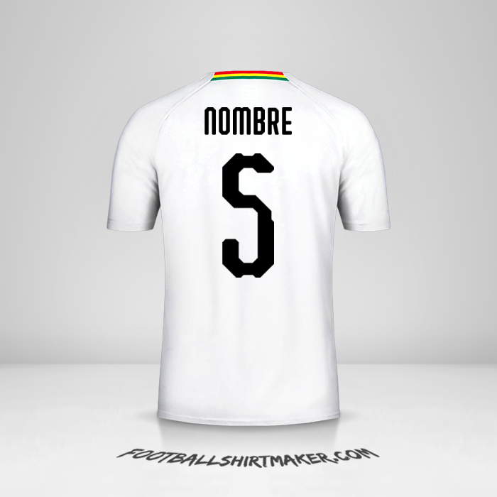 Jersey Ghana 2018/19 Visita -  nombre - 5