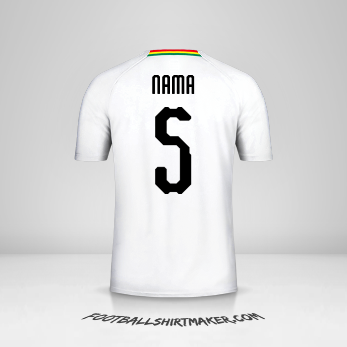 Jersey Ghana 2018/19 Alternatif -  nama - 5