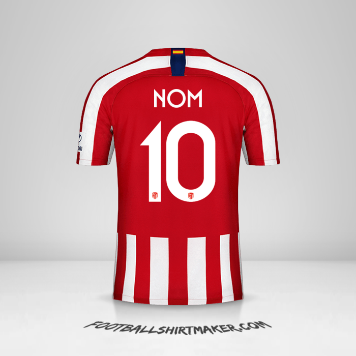Maillot Atletico Madrid Cup 2019/20 -  nom - 10