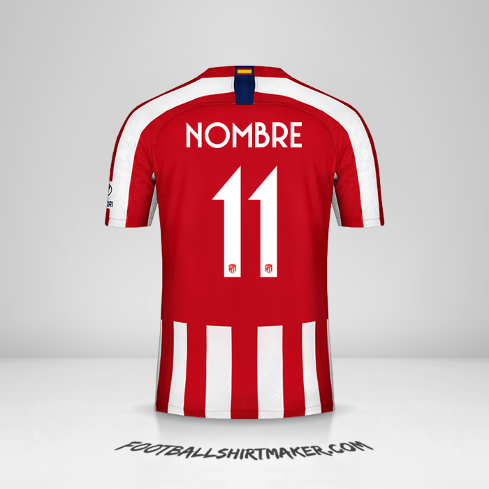 Camiseta Atletico Madrid Cup 2019/20 -  nombre - 11