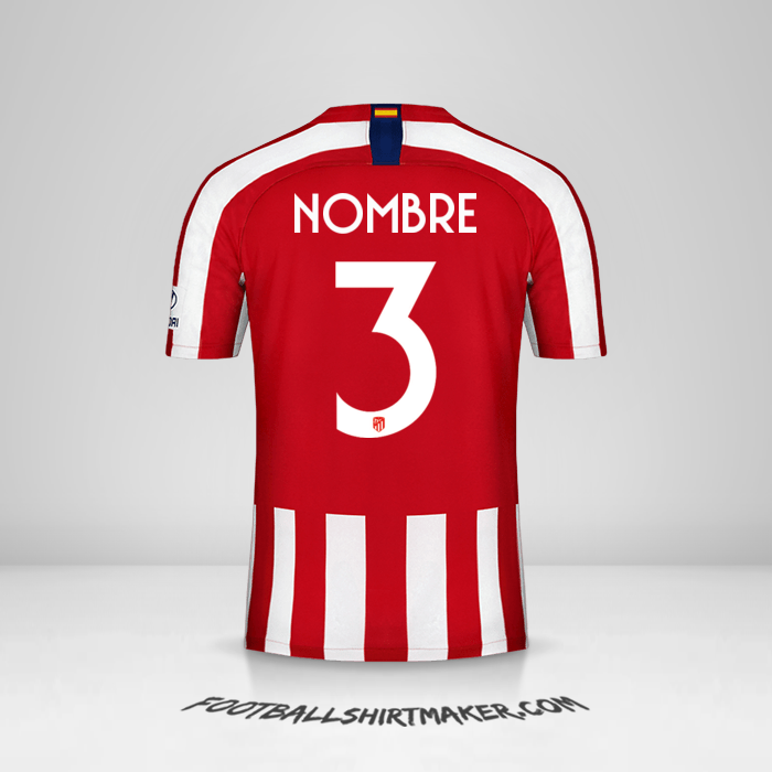 Jersey Atletico Madrid Cup 2019/20 -  nombre - 3
