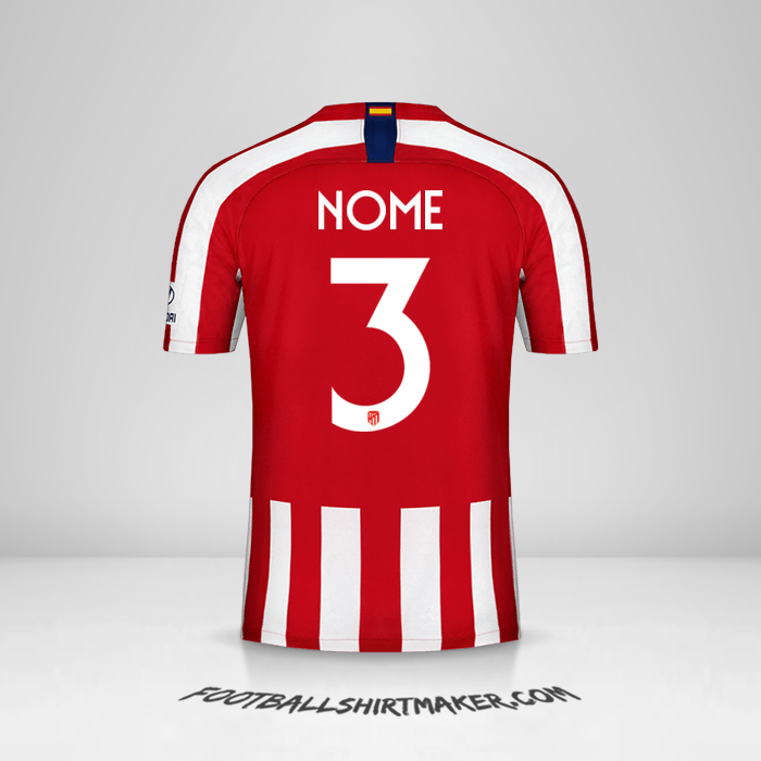 Camisola Atletico Madrid Cup 2019/20 -  nome - 3