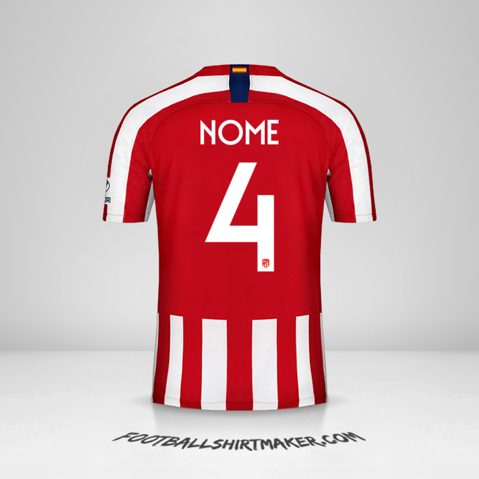 Camisa Atletico Madrid Cup 2019/20 -  nome - 4