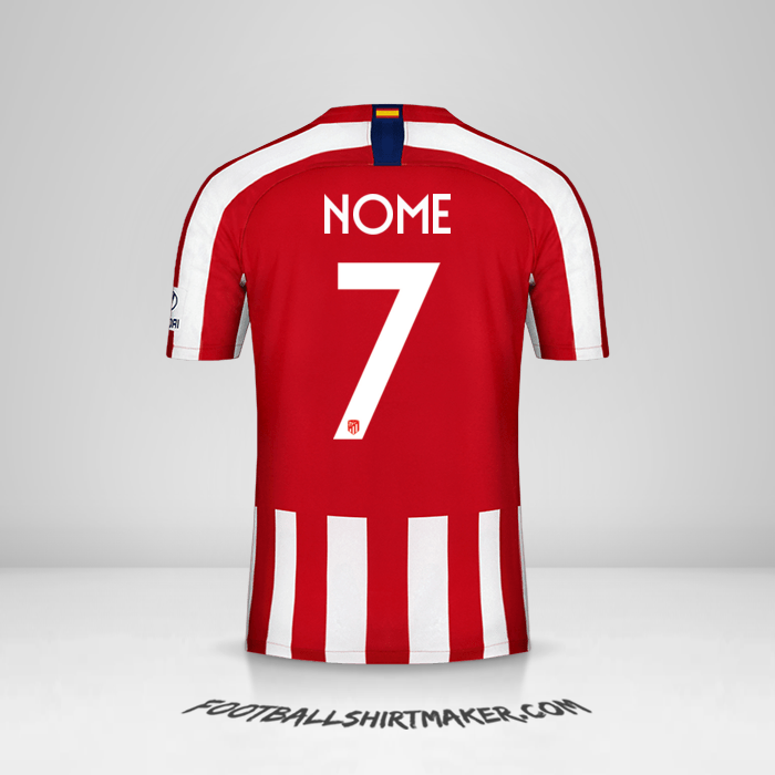 Camisola Atletico Madrid Cup 2019/20 -  nome - 7