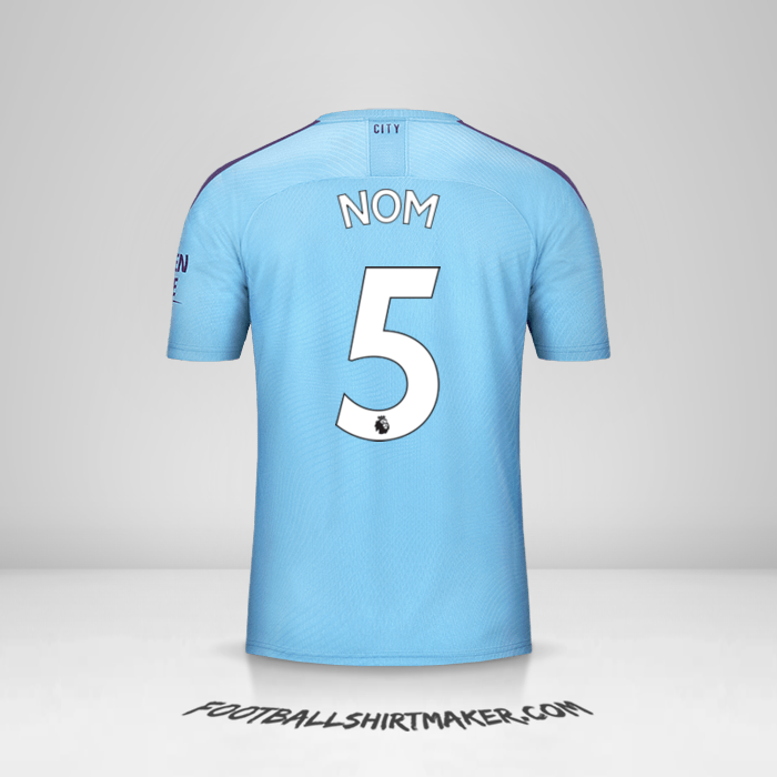 Maillot Manchester City 2019/20 -  nom - 5