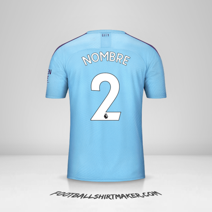 Jersey Manchester City 2019/20 -  nombre - 2
