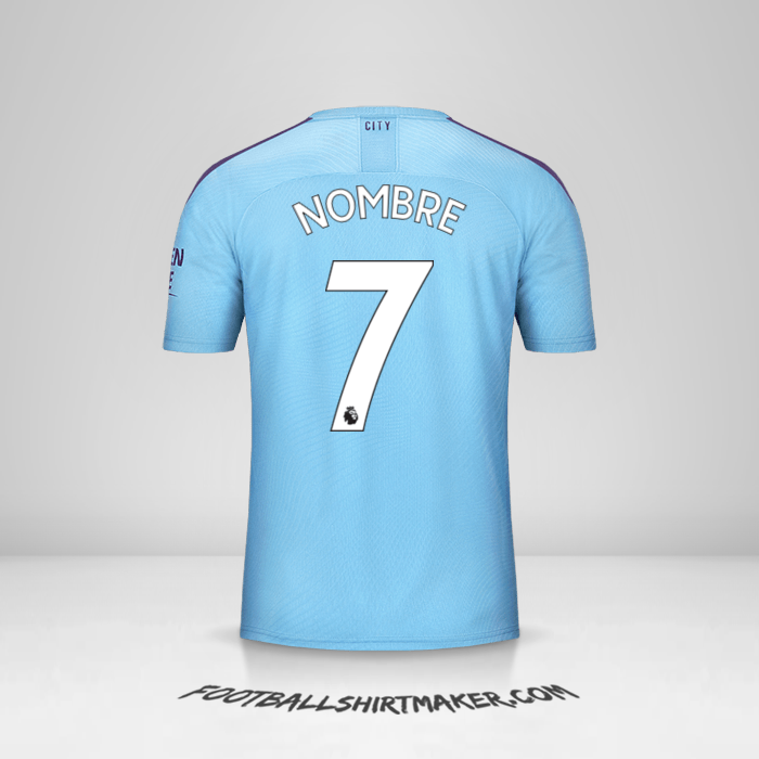 Jersey Manchester City 2019/20 -  nombre - 7