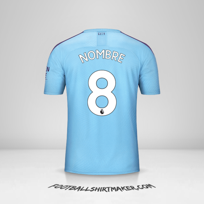 Jersey Manchester City 2019/20 -  nombre - 8