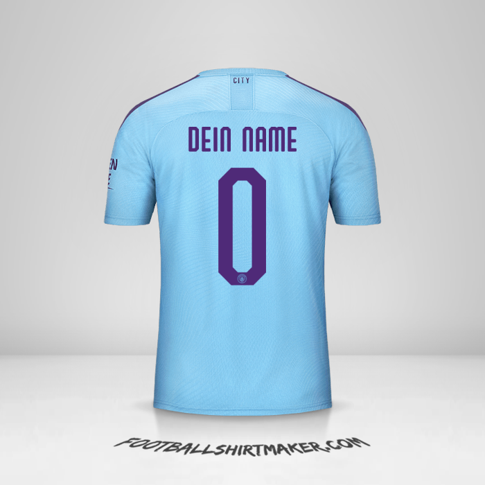 Trikot Manchester City Cup 2019/20 -  dein name - 0