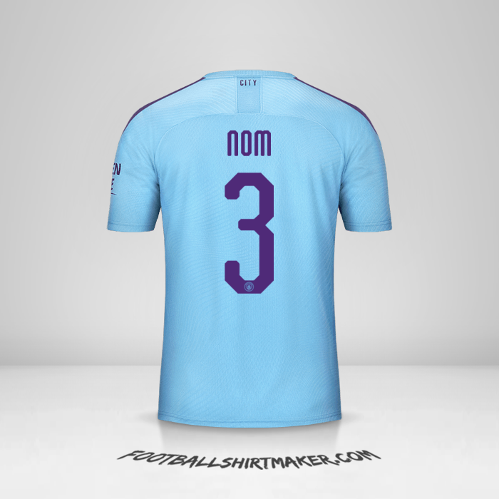 Maillot Manchester City Cup 2019/20 -  nom - 3