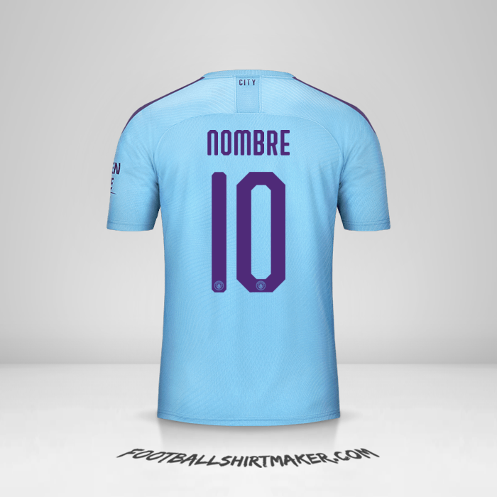 Jersey Manchester City Cup 2019/20 -  nombre - 10