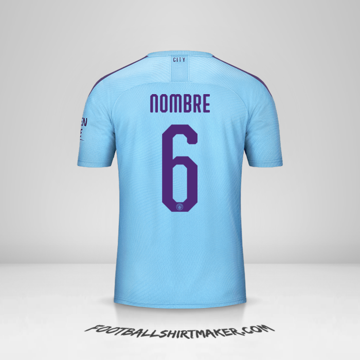 Camiseta Manchester City Cup 2019/20 -  nombre - 6