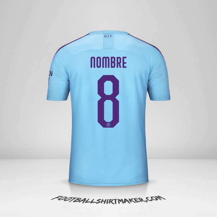 Camiseta Manchester City Cup 2019/20 -  nombre - 8